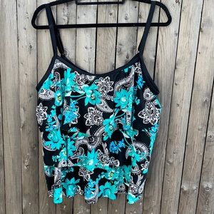 Maxine of Hollywood plus size ruffle tankini top